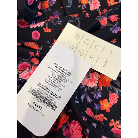 Fabletics NEW High Waist Floral Print Powerform Capri Leggings Size XXS - Picture 4 of 7